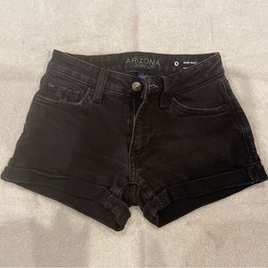 BLACK denim jean shorts